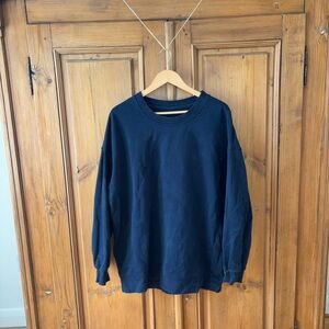 Lululemon Navy Oversized Crewneck Sweatshirt